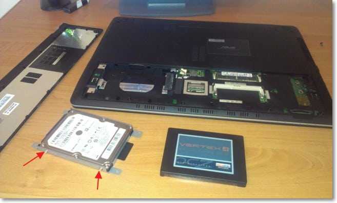 Как поставить ssd в старый ноутбук вместо ide hdd