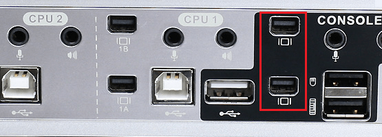 Гнезда DisplayPort.