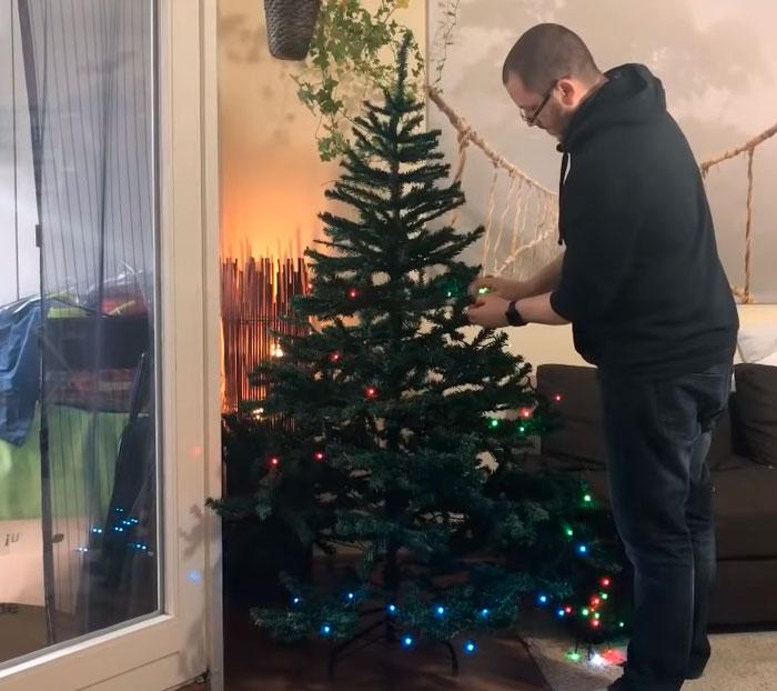 Укладка гирлянды